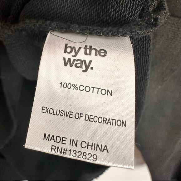 Revolve by the way. Black Cropped Relaxed V-neck Hoodie Size Small - Picture 7 of 9